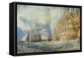 'A First Rate Taking in Stores', 1818-JMW Turner-Framed Stretched Canvas