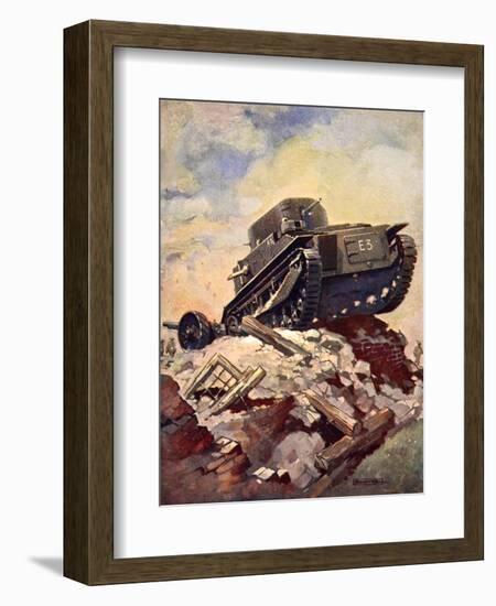 A First World War Tank-J. Allen Shuffrey-Framed Giclee Print