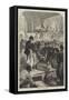 A Fish Auction in Columbia Market-Charles Joseph Staniland-Framed Stretched Canvas