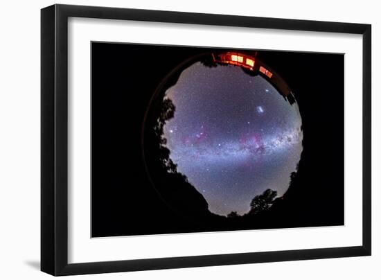 A Fish-Eye 360 Degree Image of the Entire Southern Sky-null-Framed Photographic Print