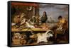 A Fish Market . (The Characters of Cornelis De Vos)-Frans Snyders-Framed Stretched Canvas