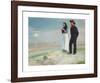 A Fisherman and his Wife on the Beach, Sunset-Michael Ancher-Framed Premium Giclee Print