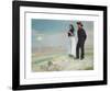 A Fisherman and his Wife on the Beach, Sunset-Michael Ancher-Framed Premium Giclee Print