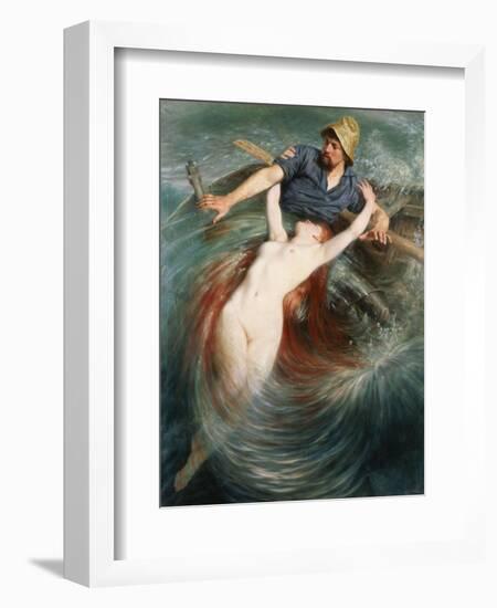 A Fisherman Engulfed by a Siren-Knut Ekvall-Framed Giclee Print