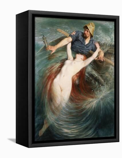 A Fisherman Engulfed by a Siren-Knut Ekvall-Framed Stretched Canvas