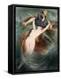 A Fisherman Engulfed by a Siren-Knut Ekvall-Framed Stretched Canvas