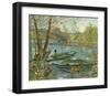 A Fisherman in His Boat-Vincent van Gogh-Framed Art Print