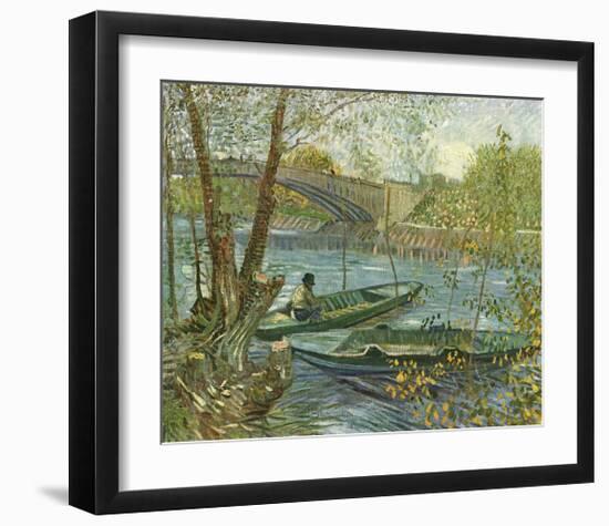 A Fisherman in His Boat-Vincent van Gogh-Framed Art Print
