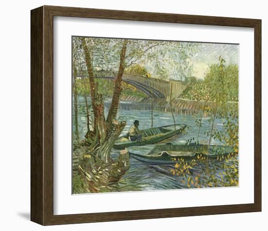 A Fisherman in His Boat-Vincent van Gogh-Framed Art Print