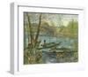 A Fisherman in His Boat-Vincent van Gogh-Framed Art Print