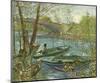 A Fisherman in His Boat-Vincent van Gogh-Mounted Art Print