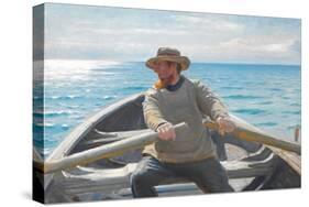 A Fisherman Rowing-Michael Ancher-Stretched Canvas
