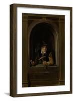 A Fishermans Wife-Gerard Dou-Framed Art Print