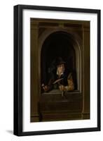 A Fishermans Wife-Gerard Dou-Framed Art Print