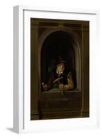 A Fishermans Wife-Gerard Dou-Framed Art Print