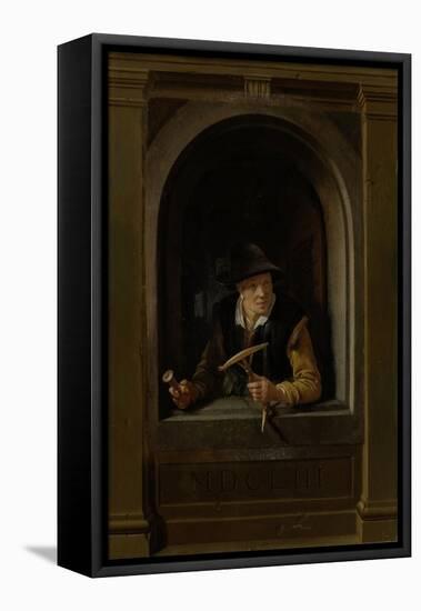 A Fishermans Wife-Gerard Dou-Framed Stretched Canvas