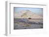 A fishing boat and icebergs in Greenland-Natalie Tepper-Framed Photo