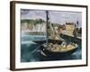 A Fishing Boat in Dieppe Harbour-Christopher Wood-Framed Giclee Print