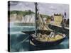 A Fishing Boat in Dieppe Harbour-Christopher Wood-Stretched Canvas