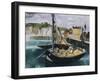 A Fishing Boat in Dieppe Harbour-Christopher Wood-Framed Giclee Print