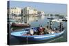 A Fishing Boat in the Harbour by the Cathedral of St. Nicholas the Pilgrim (San Nicola Pellegrino)-Stuart Forster-Stretched Canvas