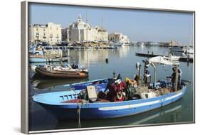 A Fishing Boat in the Harbour by the Cathedral of St. Nicholas the Pilgrim (San Nicola Pellegrino)-Stuart Forster-Framed Photographic Print