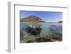 A Fishing Boat in the Turquoise Sea Surrounding the Sandy Beach, Punta Molentis, Villasimius-Roberto Moiola-Framed Photographic Print