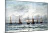 A Fishing Fleet-Hendrik William Mesdag-Mounted Art Print