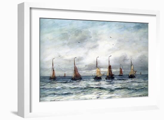 A Fishing Fleet-Hendrik William Mesdag-Framed Art Print
