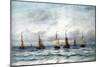 A Fishing Fleet-Hendrik William Mesdag-Mounted Art Print