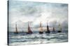 A Fishing Fleet-Hendrik William Mesdag-Stretched Canvas