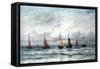 A Fishing Fleet-Hendrik William Mesdag-Framed Stretched Canvas