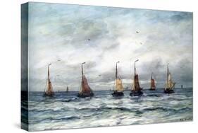A Fishing Fleet-Hendrik William Mesdag-Stretched Canvas
