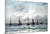 A Fishing Fleet-Hendrik William Mesdag-Mounted Premium Giclee Print