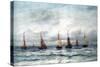 A Fishing Fleet-Hendrik William Mesdag-Stretched Canvas