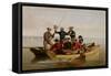 A Fishing Party Off Long Island, 1860-Junius Brutus Stearns-Framed Stretched Canvas