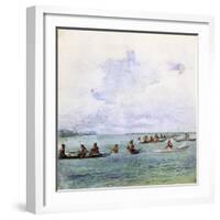 A Fishing Party, Samoa, 1890-John La Farge-Framed Giclee Print