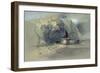 A Fishing Smack and a Small Boat Drawn up on the Shore beneath a Rocky Cliff, 19Th Century-Henry Bright-Framed Giclee Print