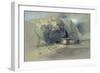 A Fishing Smack and a Small Boat Drawn up on the Shore beneath a Rocky Cliff, 19Th Century-Henry Bright-Framed Giclee Print