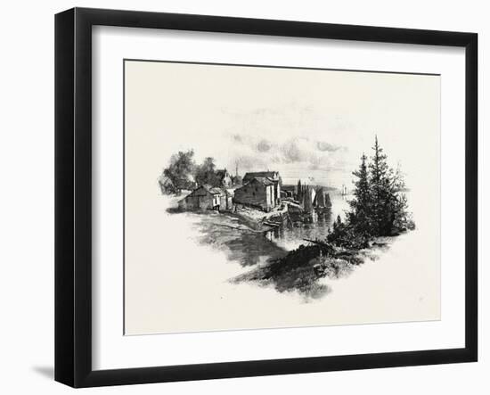 A Fishing Station on Lake Huron, Canada, Nineteenth Century-null-Framed Giclee Print