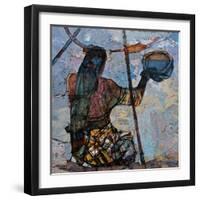 A Fishing Woman-Anna Kostenko-Framed Giclee Print