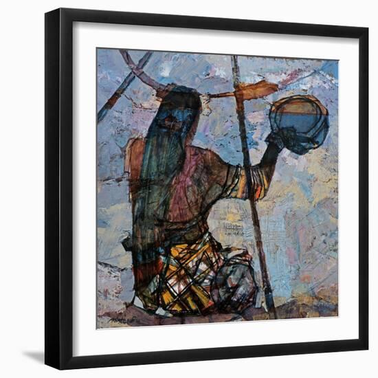 A Fishing Woman-Anna Kostenko-Framed Giclee Print