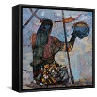 A Fishing Woman-Anna Kostenko-Framed Stretched Canvas