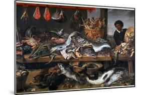 A Fishmonger's Shop, 17th Century-Frans Snyders-Mounted Giclee Print