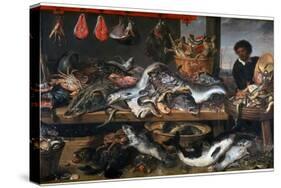 A Fishmonger's Shop, 17th Century-Frans Snyders-Stretched Canvas