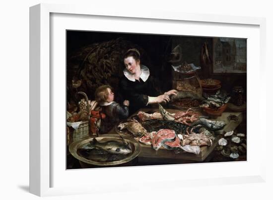 A Fishmonger's Shop, C1616-1618-Frans Snyders-Framed Giclee Print