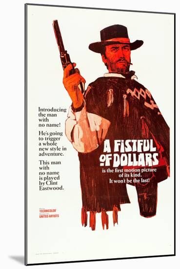 A Fistful of Dollars, Clint Eastwood, 1964-null-Mounted Poster