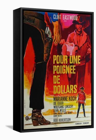 A Fistful of Dollars, French Movie Poster, 1964-null-Framed Stretched Canvas