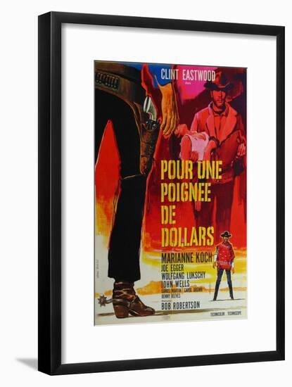 A Fistful of Dollars, French Movie Poster, 1964-null-Framed Art Print