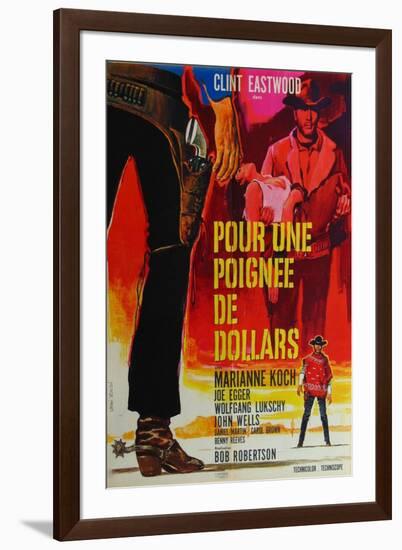 A Fistful of Dollars, French Movie Poster, 1964-null-Framed Art Print